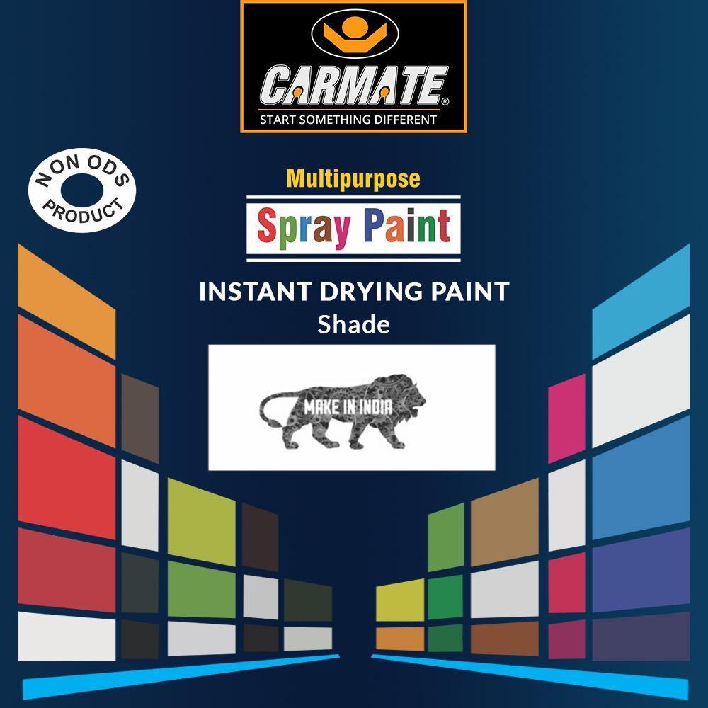 CARMATE Spray Paint - Ready to Use Aerosol Spray Paint for Car Bike Spray Painting Home & Furniture - 440 ML (WHITE) - CARMATE®