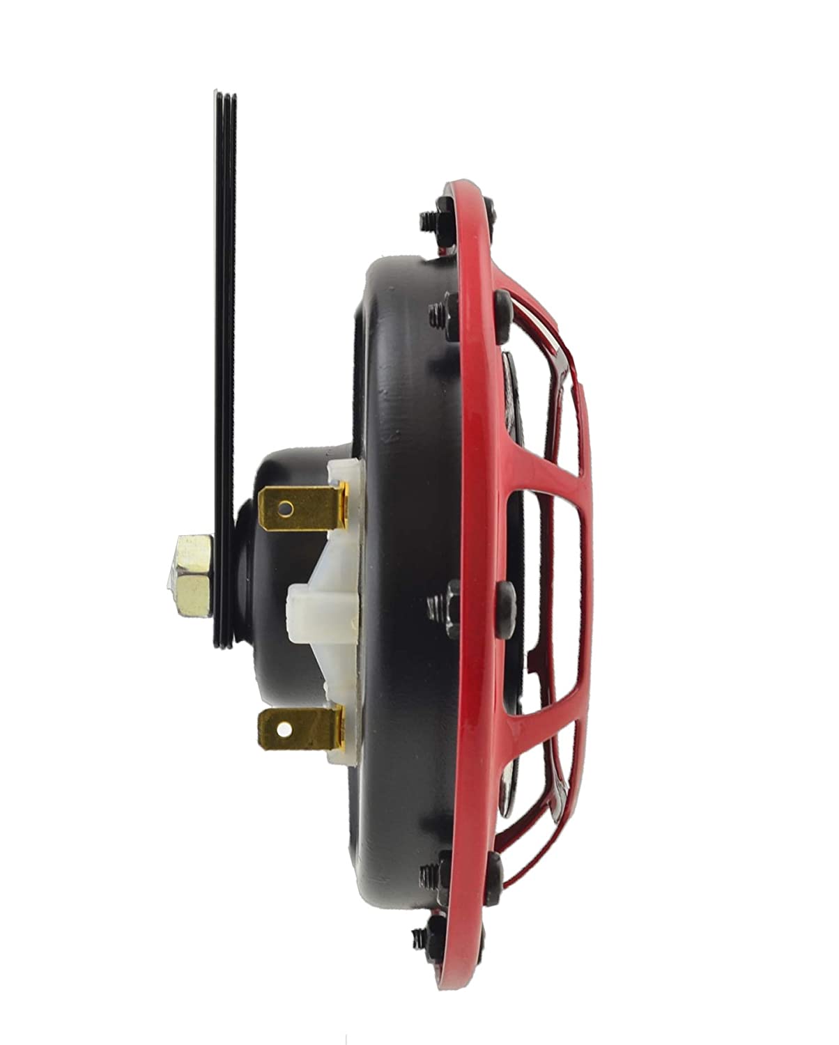Hella 003.399-842 Grill Super Tone Horn Set for Passenger Car (Red, 12V, 300/500 Hz, 105-118 dB @ 2 m)