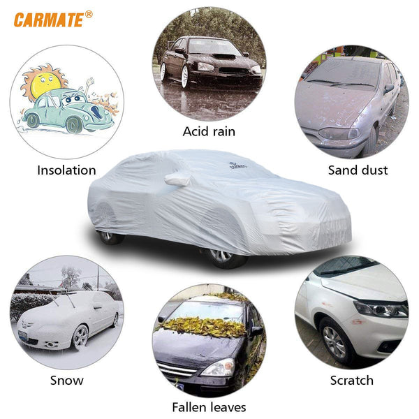 Carmate Premium Car Body Cover Silver Matty (Silver) for  Ford - Figo - CARMATE®