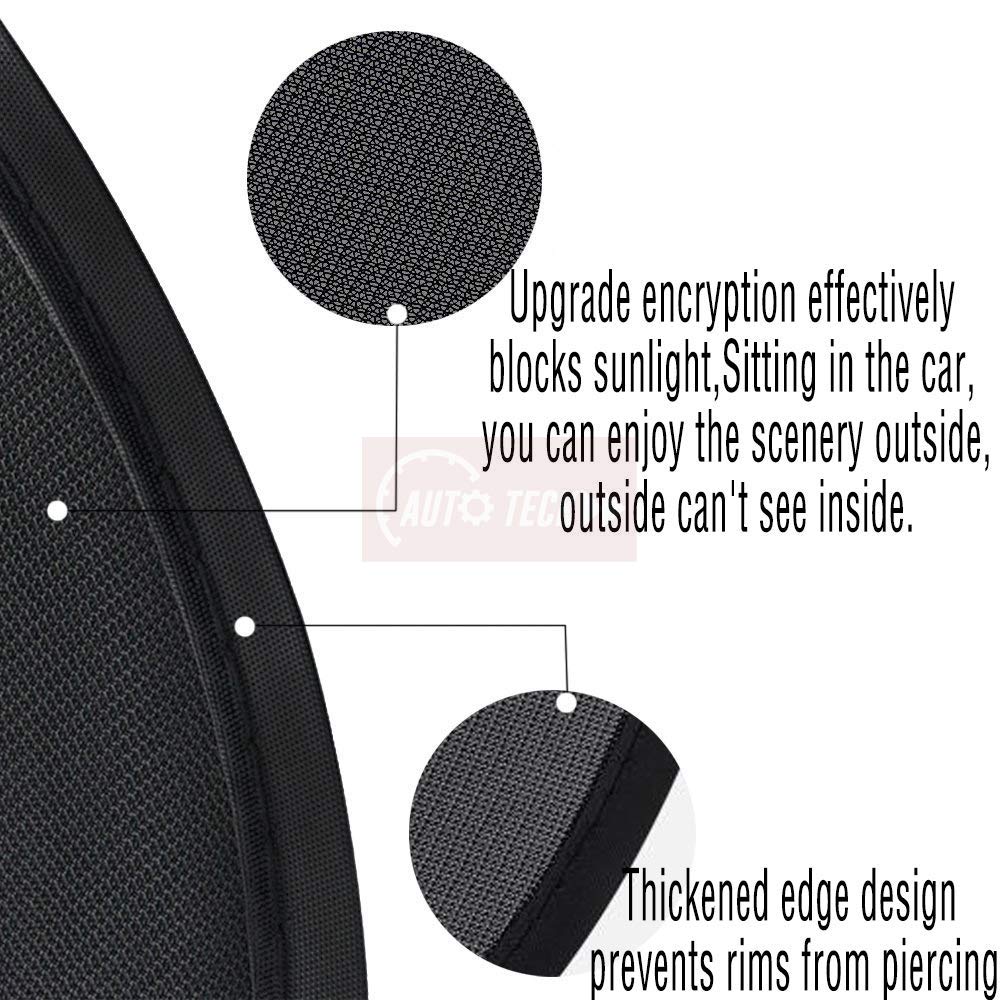 CARMATE Side Window Sun Shades for Car Chipkoo Sun Shades for Car (Pack of 2 Black)