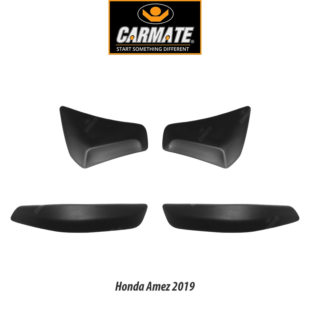 CARMATE Customized Black Car Bumper Scratch Protector for Honda Amaze 2019 - Set of 4
