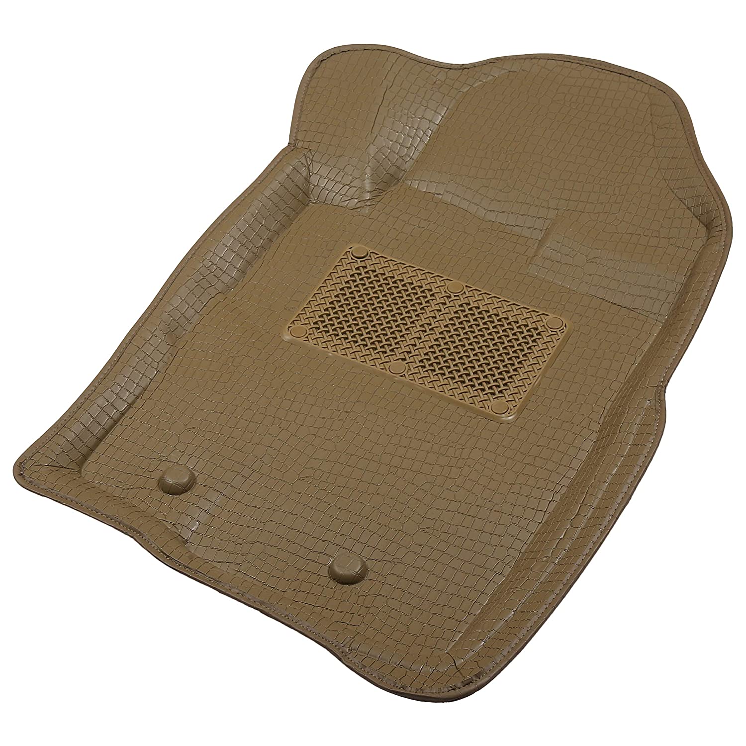 Drivn 3D Customised Car Floor Mat for Honda Amaze - Beige (Set of