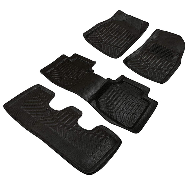 Drivn 3D Customised Car Floor Mat for Maruti Wagon R - Black (Set of 5)