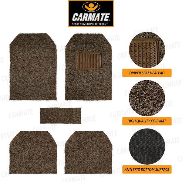 Carmate Double Color Car Grass Floor Mat, Anti-Skid Curl Car Foot Mats for Mahindra KUV 100