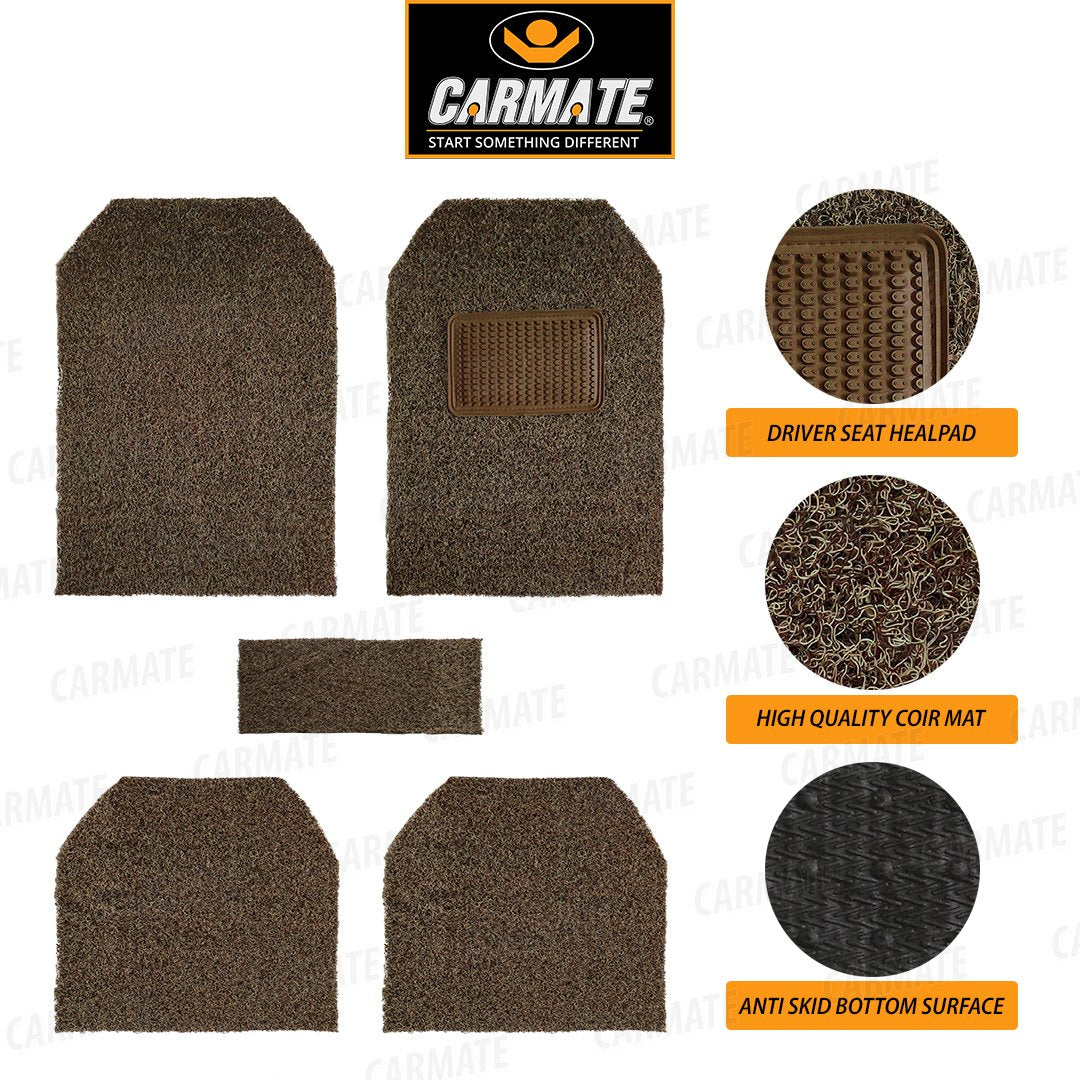 Carmate Double Color Car Grass Floor Mat, Anti-Skid Curl Car Foot Mats for MG Hector