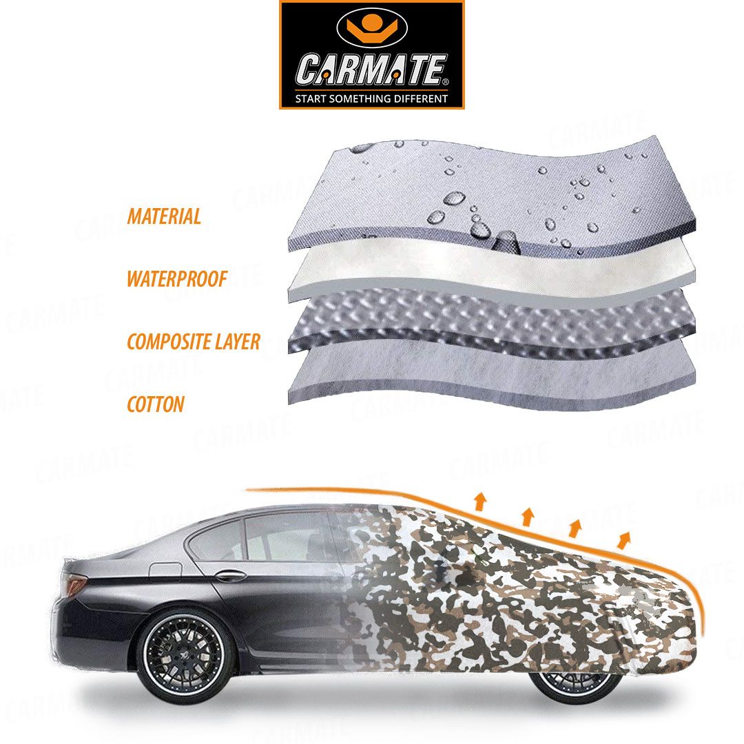 CARMATE Jungle 3 Layers Custom Fit Waterproof Car Body Cover For Maruti Omni