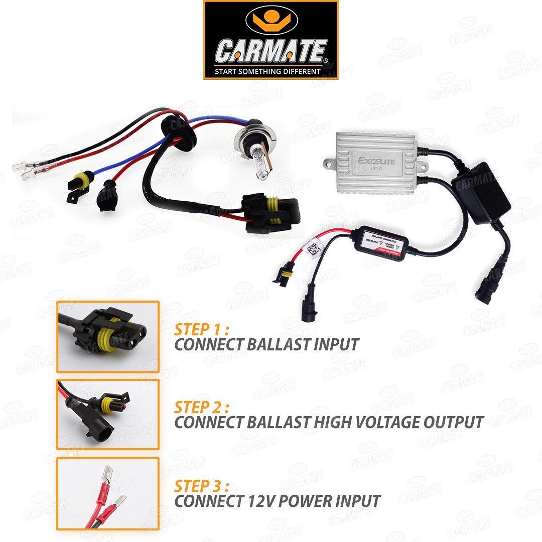 Excelite Car HID Kit (55W) 6000K With Canbus & Ballast For Mahindra XUV 500 - CARMATE®