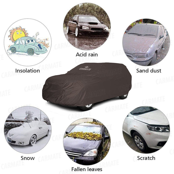 Carmate Parachute Car Body Cover (Brown) for Skoda - Rapid - CARMATE®