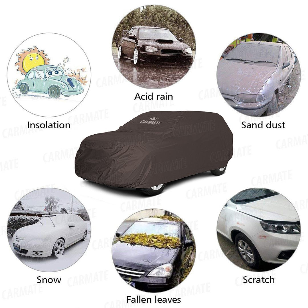 Carmate Parachute Car Body Cover (Brown) for Datsun - Go Plus - CARMATE®