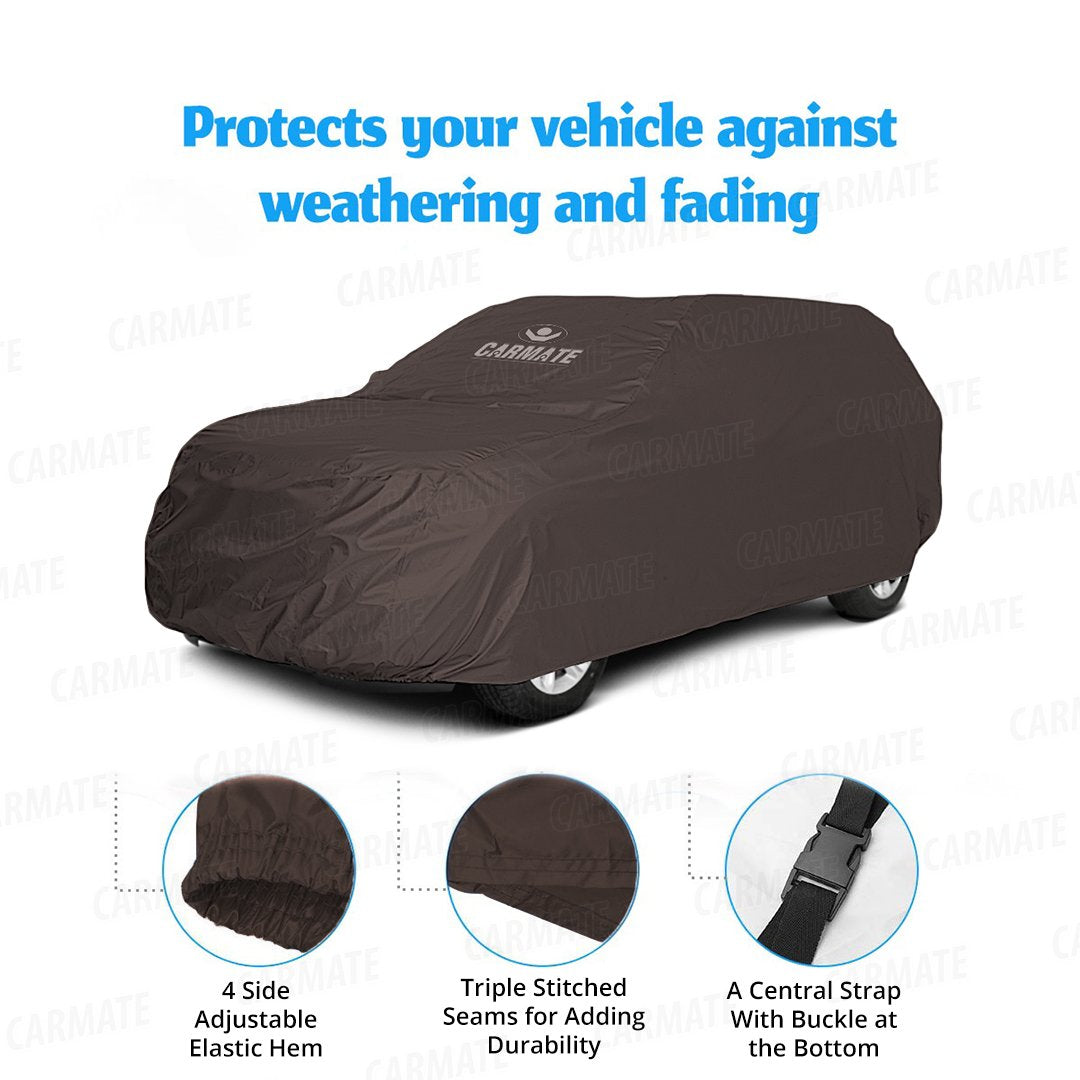 Carmate Parachute Car Body Cover (Brown) for Skoda - Rapid - CARMATE®