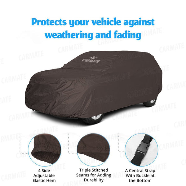 Carmate Parachute Car Body Cover (Brown) for Mahindra - Verito - CARMATE®