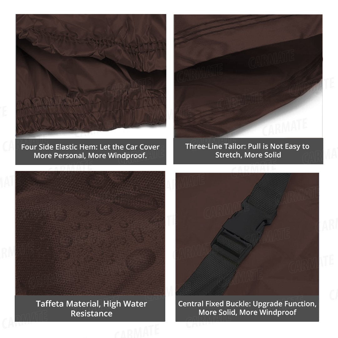 Carmate Parachute Car Body Cover (Brown) for Mahindra - Verito - CARMATE®