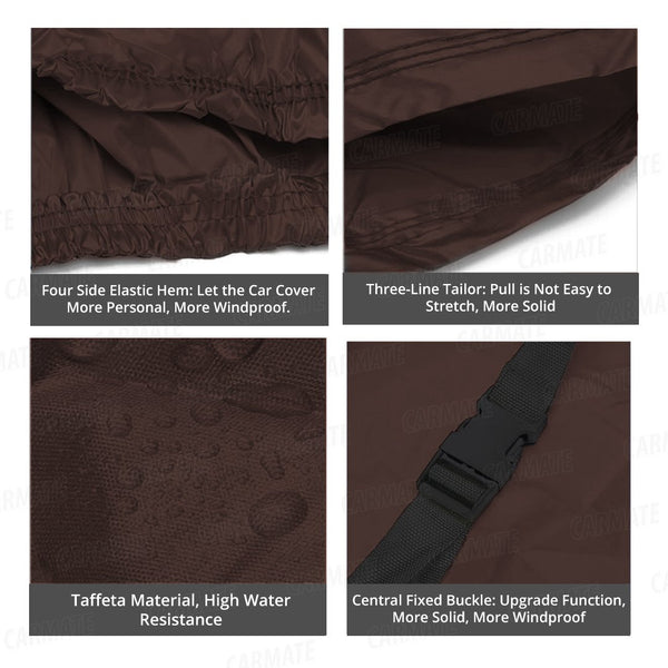 Carmate Parachute Car Body Cover (Brown) for Mahindra - Verito - CARMATE®