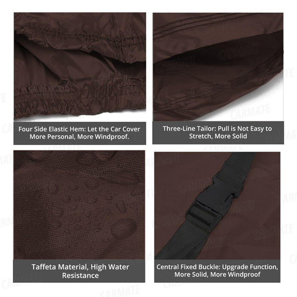 Carmate Parachute Car Body Cover (Brown) for Mahindra - Xylo - CARMATE®