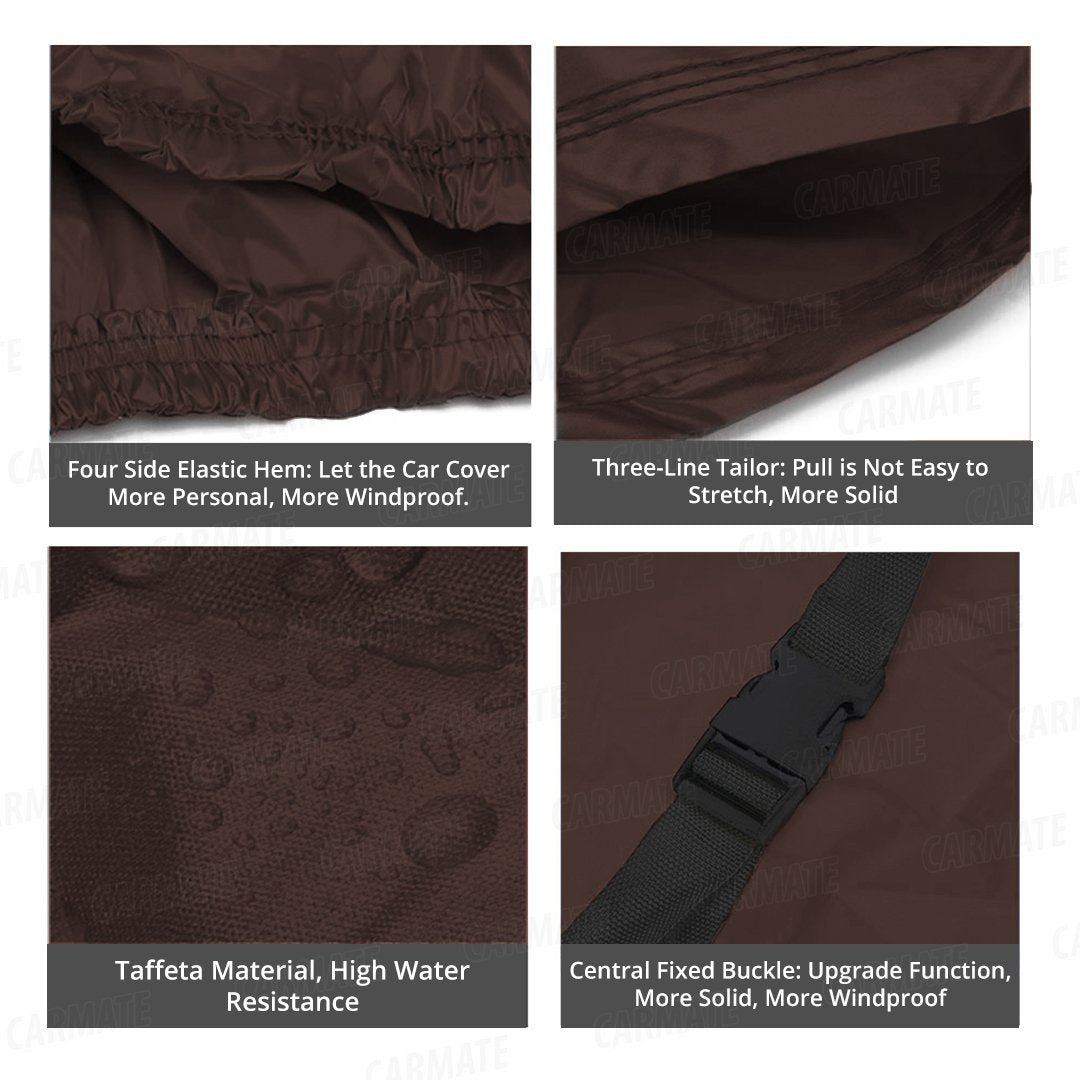 Carmate Parachute Car Body Cover (Brown) for Datsun - Go Plus - CARMATE®