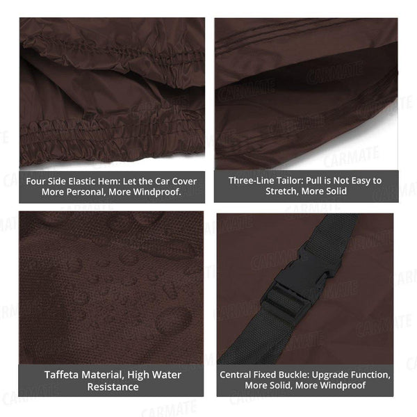 Carmate Parachute Car Body Cover (Brown) for Mahindra - Quanto - CARMATE®