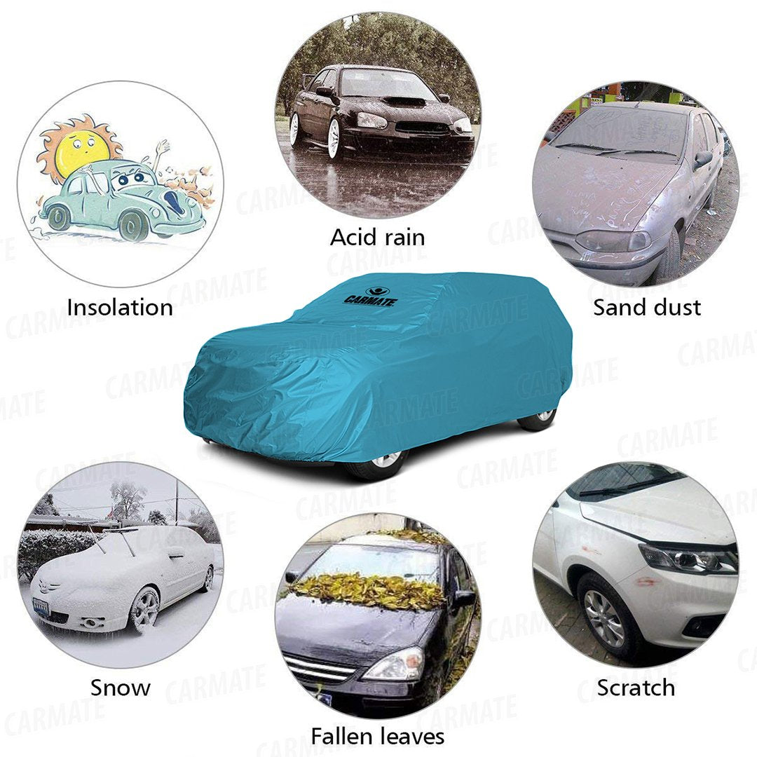 Carmate Parachute Car Body Cover (Fluorescent Blue) for Skoda - Koraq - CARMATE®