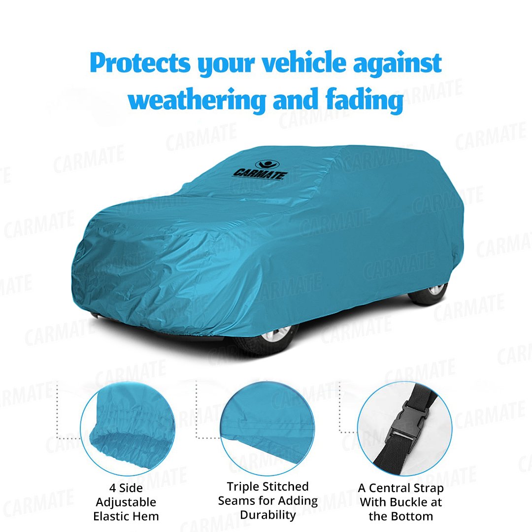 Carmate Parachute Car Body Cover (Fluorescent Blue) for Tata - Sumo Grande - CARMATE®