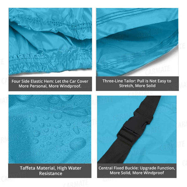 Carmate Parachute Car Body Cover (Fluorescent Blue) for Tata - Manza - CARMATE®
