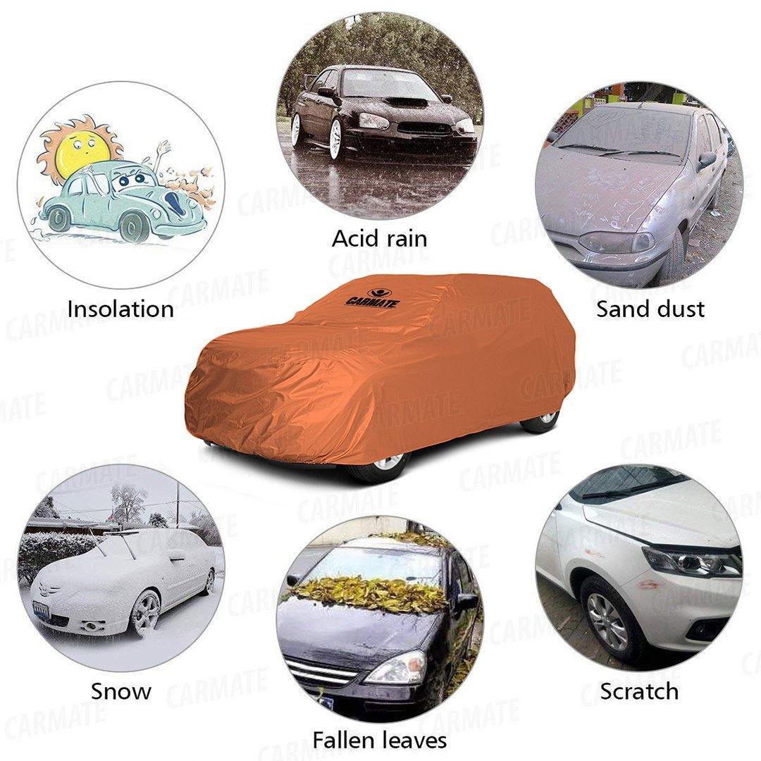 Carmate Parachute Car Body Cover (Orange) for Tata - Indica - CARMATE®
