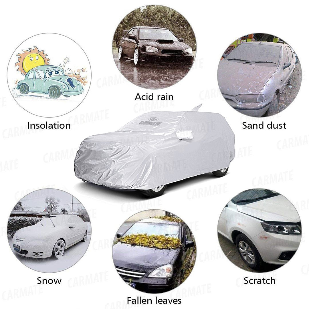 Carmate Prestige Car Body Cover Water Proof (Silver) for  Mahindra - KUV 100 - CARMATE®