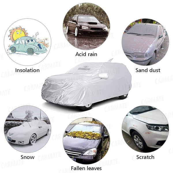 Carmate Prestige Car Body Cover Water Proof (Silver) for  Toyota - Etios Cross - CARMATE®