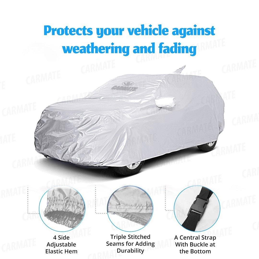 Carmate Prestige Car Body Cover Water Proof (Silver) for  Renault - Triber - CARMATE®