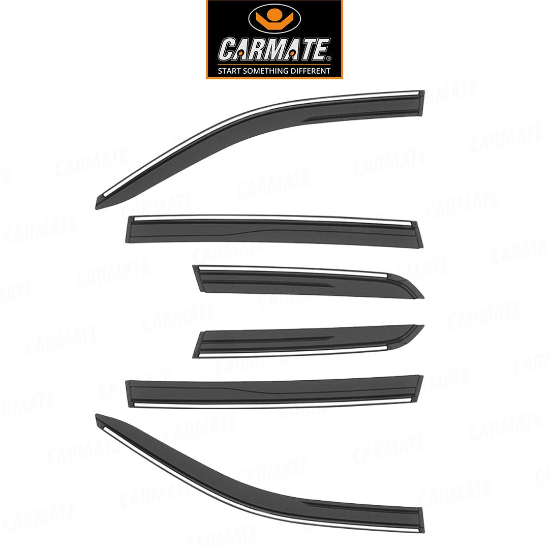 CARMATE SILVER CHORME LINE DOOR VISOR SET OF 6 FOR OLD SCORPIO