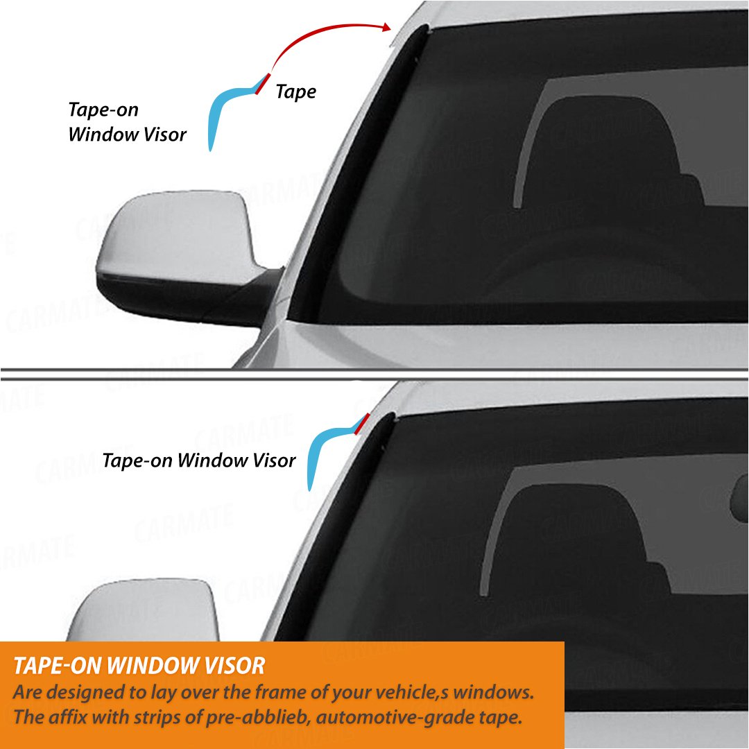 CARMATE SILVER CHORME LINE DOOR VISOR SET OF 4 FOR FORTUNER OLD