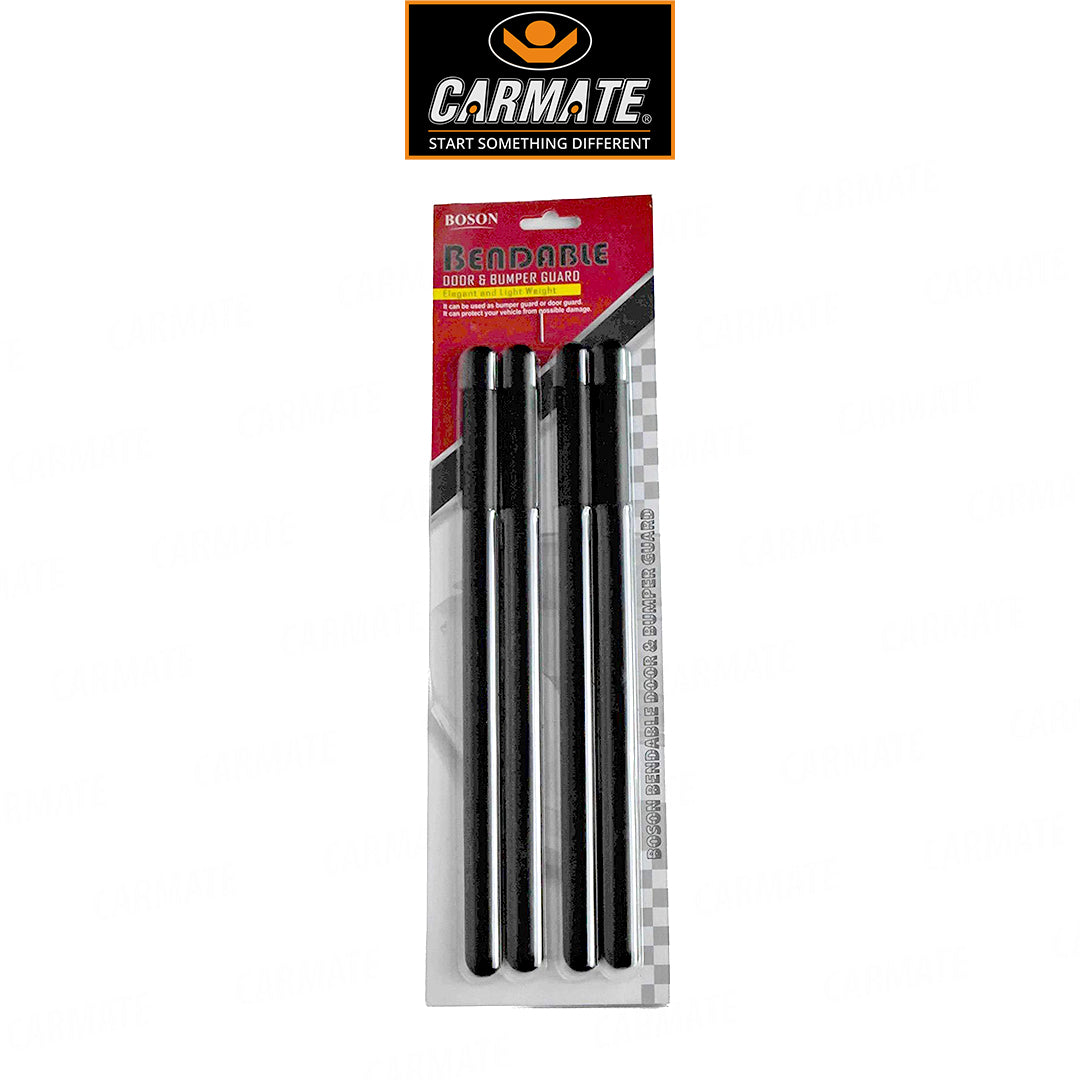 CARMATE Door & Bumper Long Guard 4 pcs in Black Color, Protect The Bumper Corner and Avoid Scratch on The car