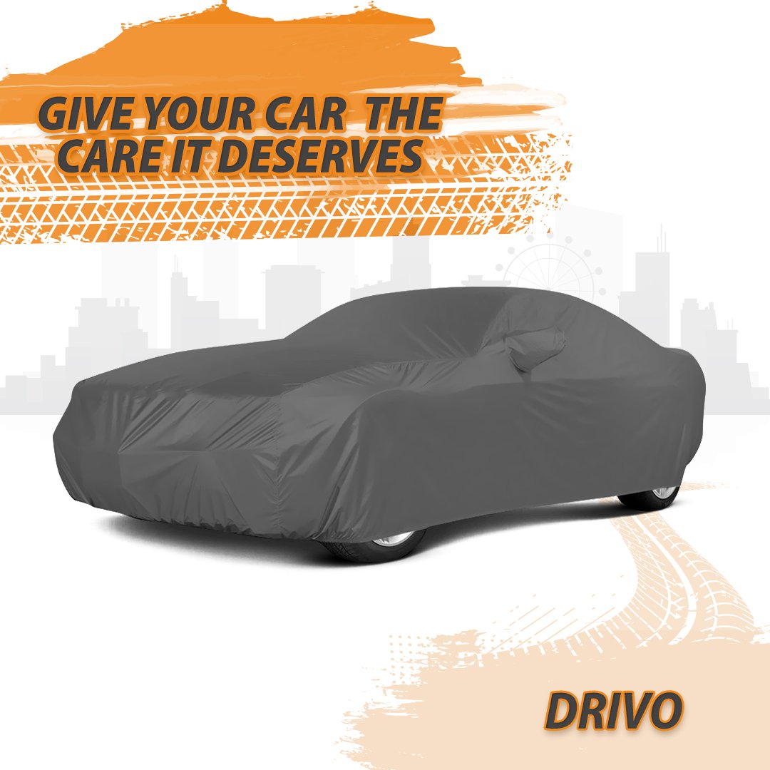 Carmate Custom Fit Matty Car Body Cover For Chevrolet Tavera - (Grey)