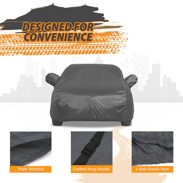 Carmate Custom Fit Matty Car Body Cover For Tata Safari Dicore - (Grey)