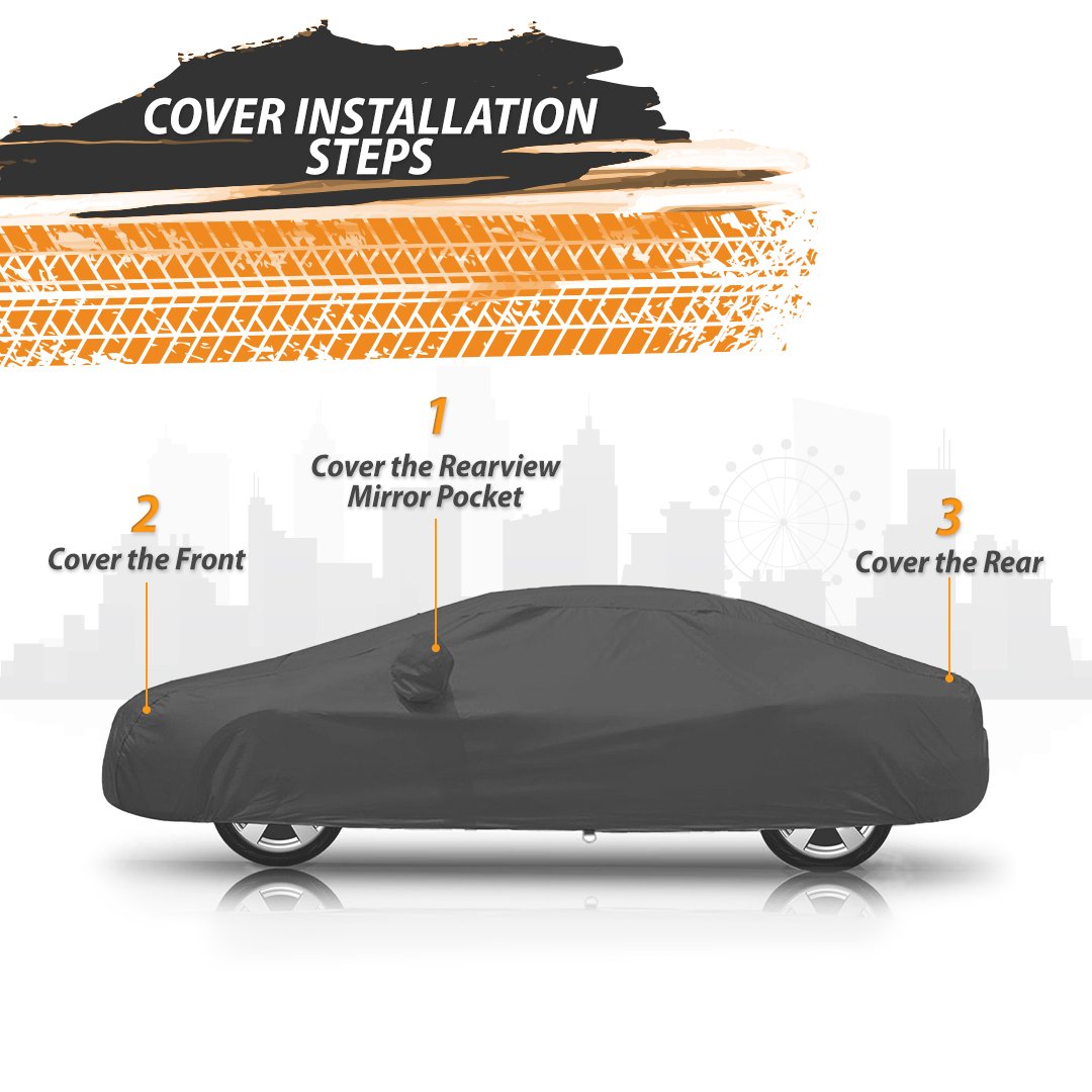 Carmate Custom Fit Matty Car Body Cover For Maruti Baleno Sedan - (Grey)
