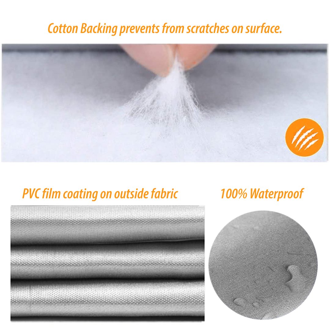 Carmate Guardian Car Body Cover 100% Water Proof with Inside Cotton (Silver) for Tata - Tigor - CARMATE®
