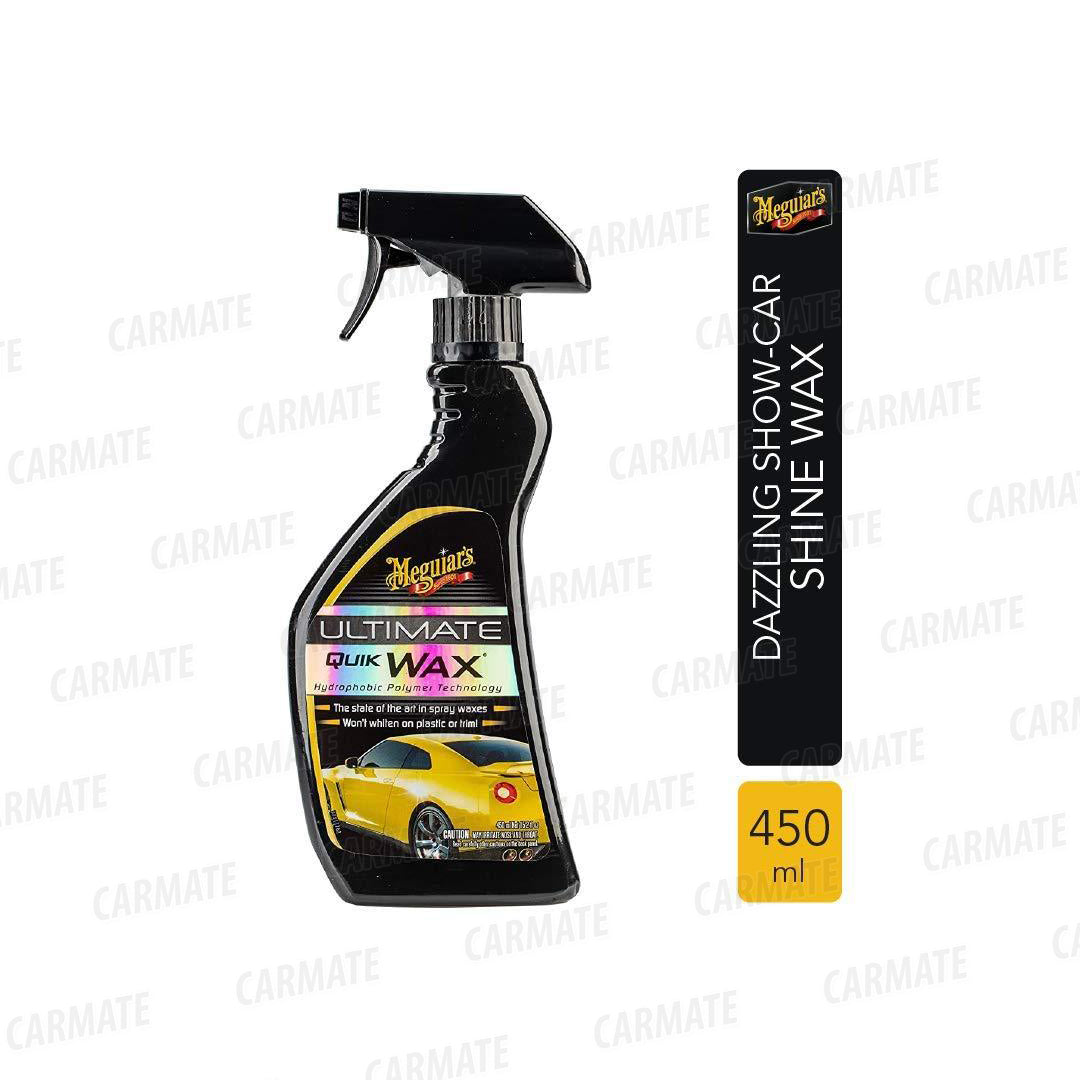 MEGUIAR'S Ultimate Quick Wax Hydrophobic Polymer Technology Spray and Wipe for Long Lasting Protection - CARMATE®