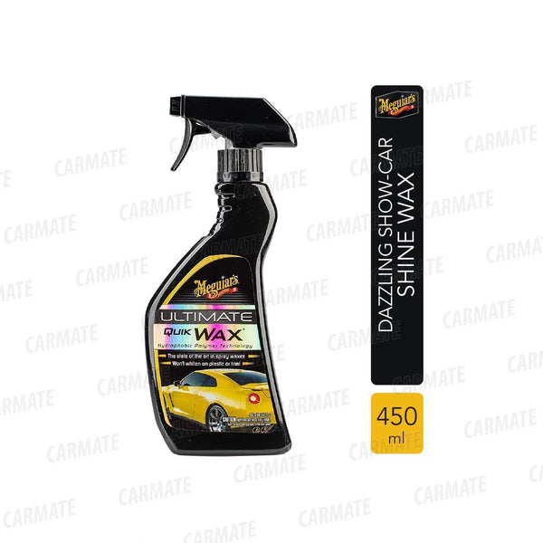 MEGUIAR'S Ultimate Quick Wax Hydrophobic Polymer Technology Spray and Wipe for Long Lasting Protection - CARMATE®