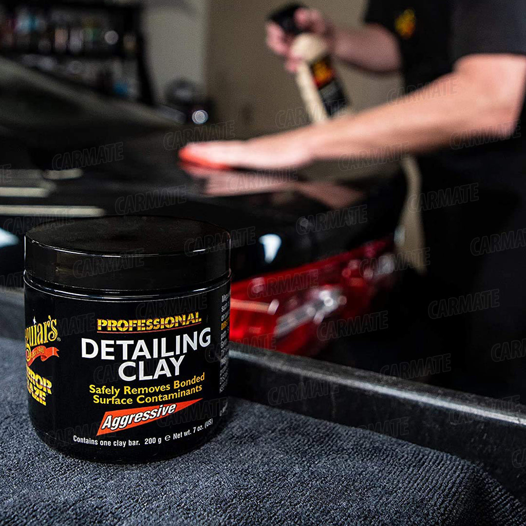 MEGUIAR'S Professional Detailing Clay, Aggressive Remove Bonded Surface contaminants & Restore a Smooth Paint Finish - CARMATE®
