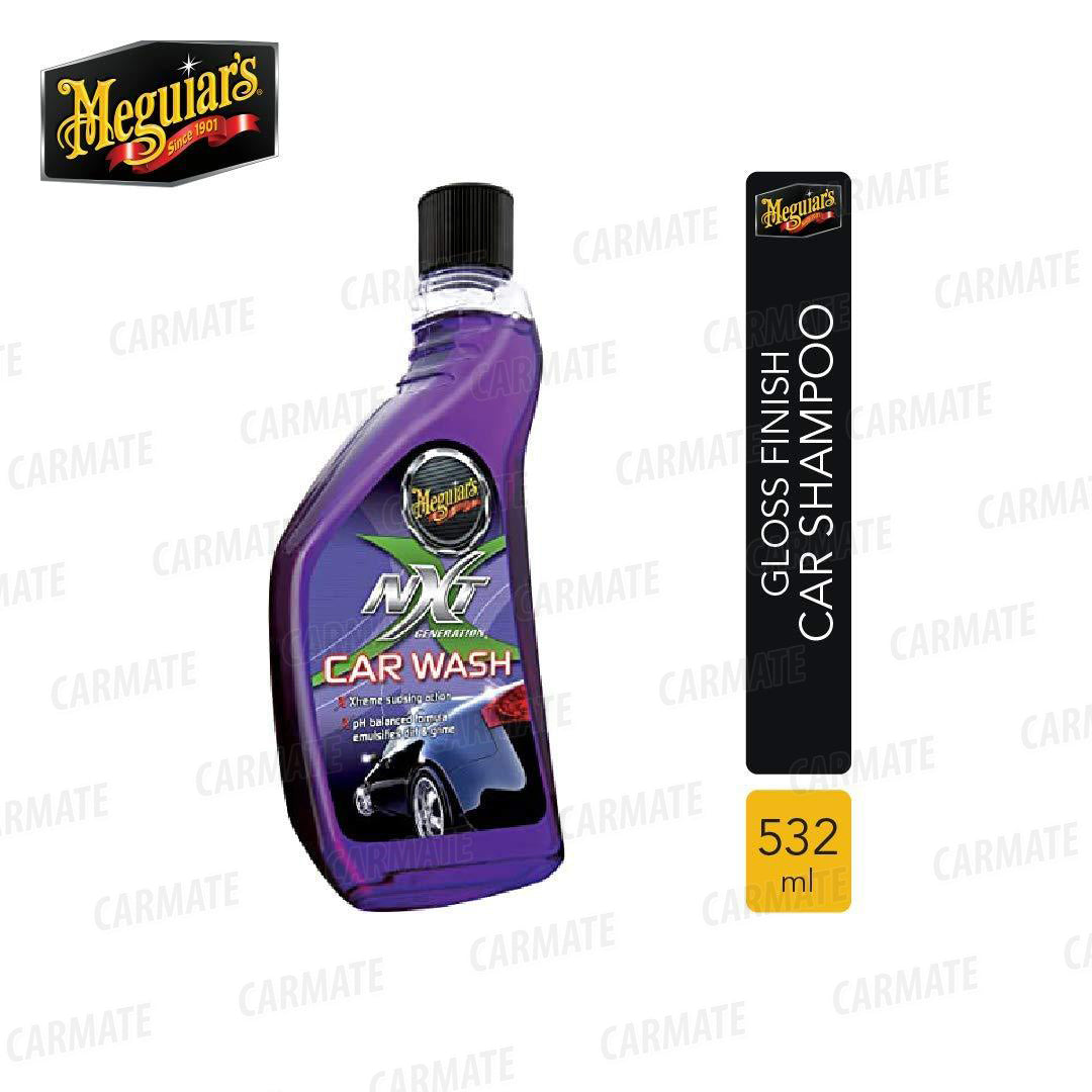MEGUIAR'S Nxt Generation Car Wash pH Balanced Rich Lather Shampoo with Water softeners for spot Free Finish, 532 ml - CARMATE®
