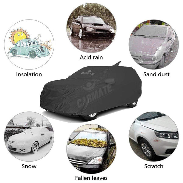 Carmate Pearl Custom Fitting Waterproof Car Body Cover Grey For   Toyota - Fortuner Old - CARMATE®