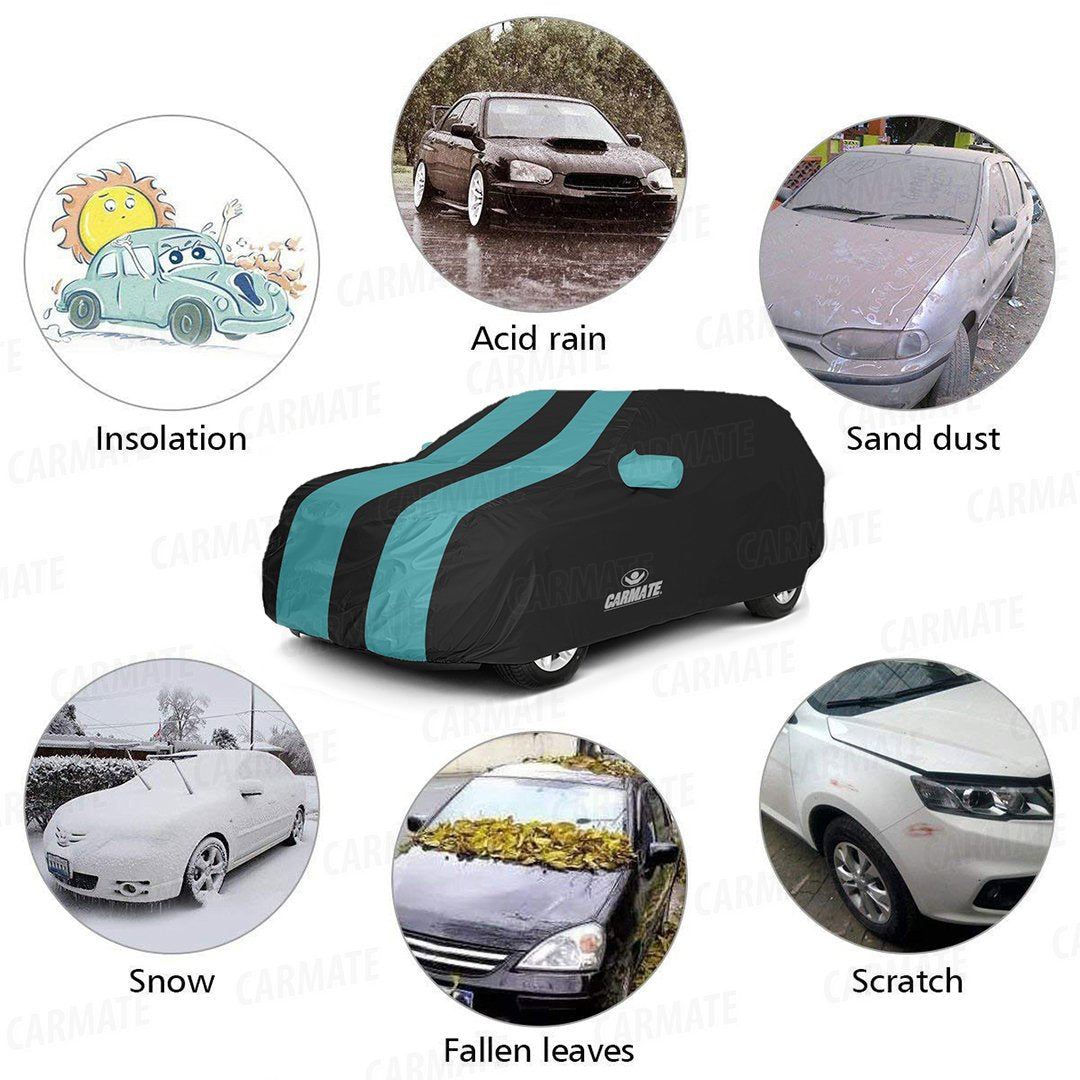 Carmate Passion Car Body Cover (Blue and Black) for  Hyundai - Elantra - CARMATE®