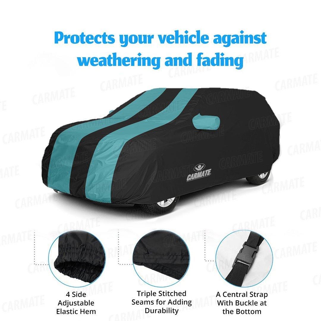 Carmate Passion Car Body Cover (Blue and Black) for  Tata - Safari Storme - CARMATE®