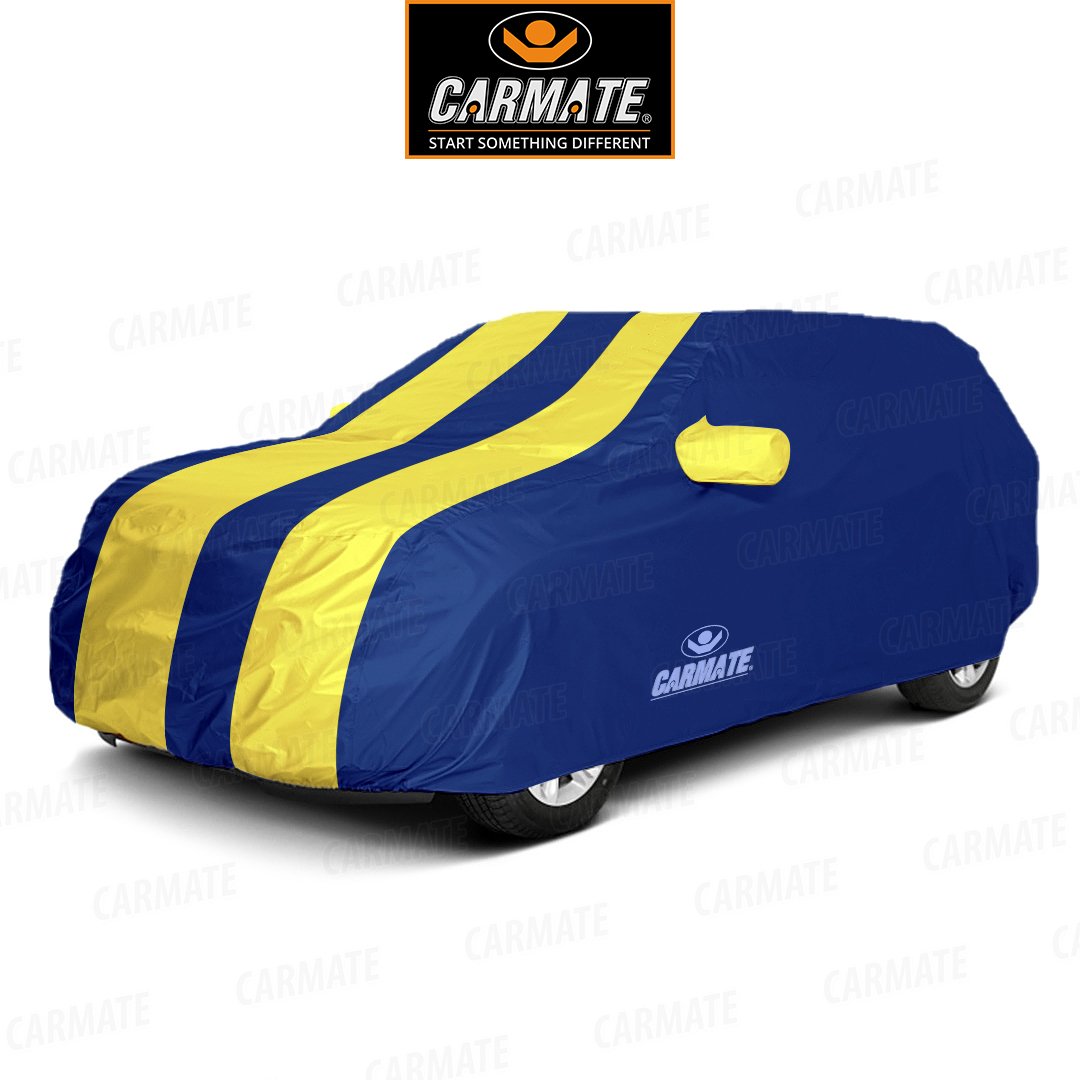 Carmate Passion Car Body Cover (Blue and Black) for  Tata - Nano - CARMATE®
