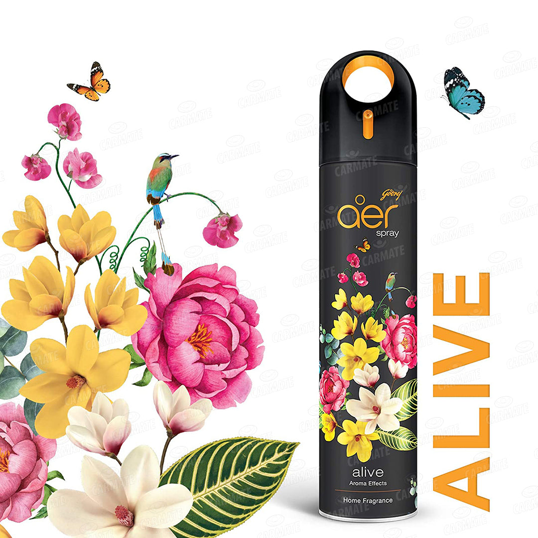 Godrej aer spray, Premium Air Freshener - Alive (240 ml)