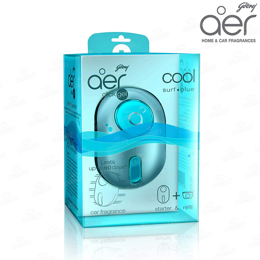 Godrej aer click, Car Air Freshener Refill Pack - Cool Surf Blue (10g) - CARMATE®