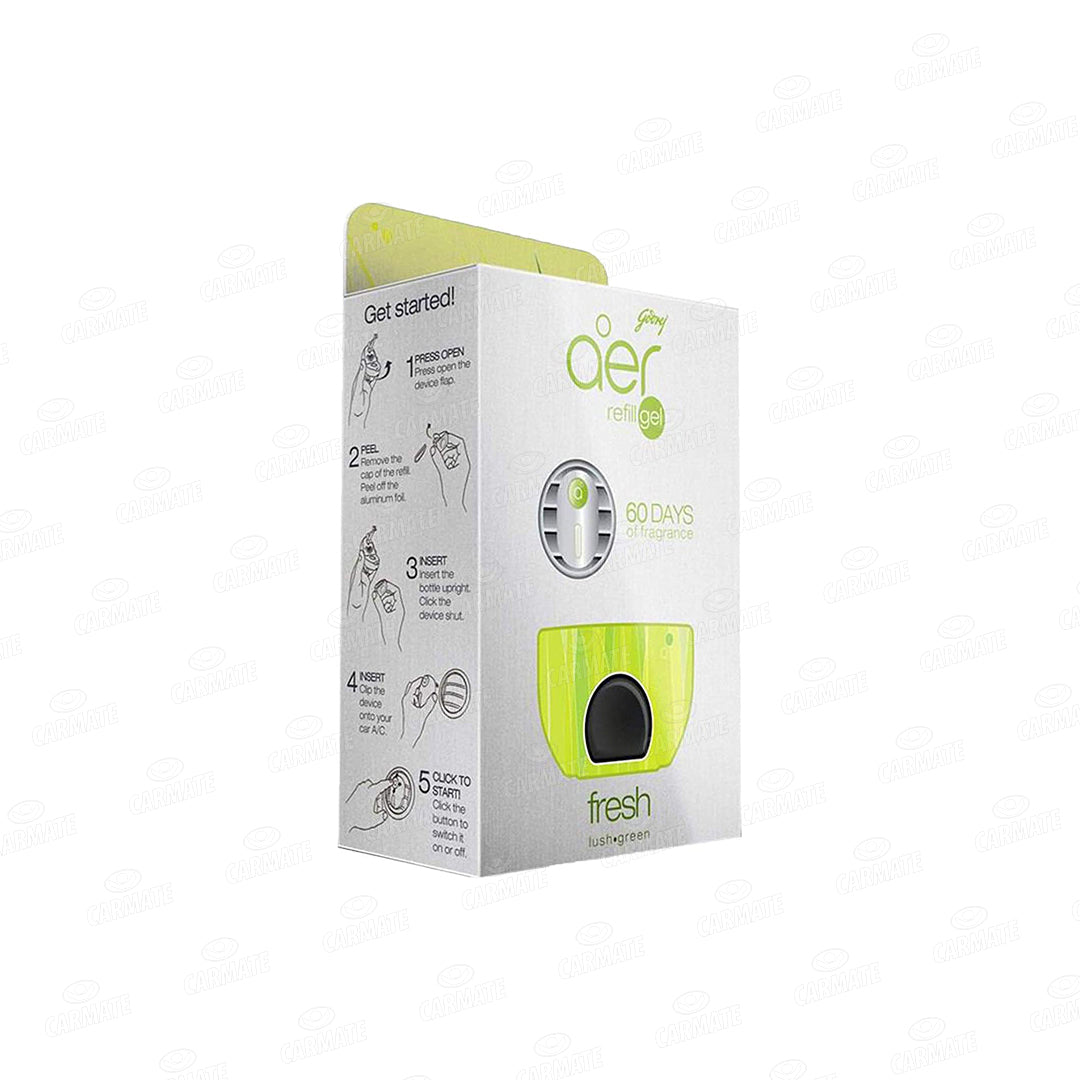 Godrej aer click, Car Air Freshener Refill Pack - Fresh Lush Green (10g) - CARMATE®
