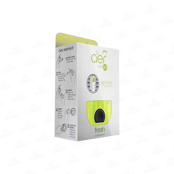 Godrej aer click, Car Air Freshener Refill Pack - Fresh Lush Green (10g) - CARMATE®