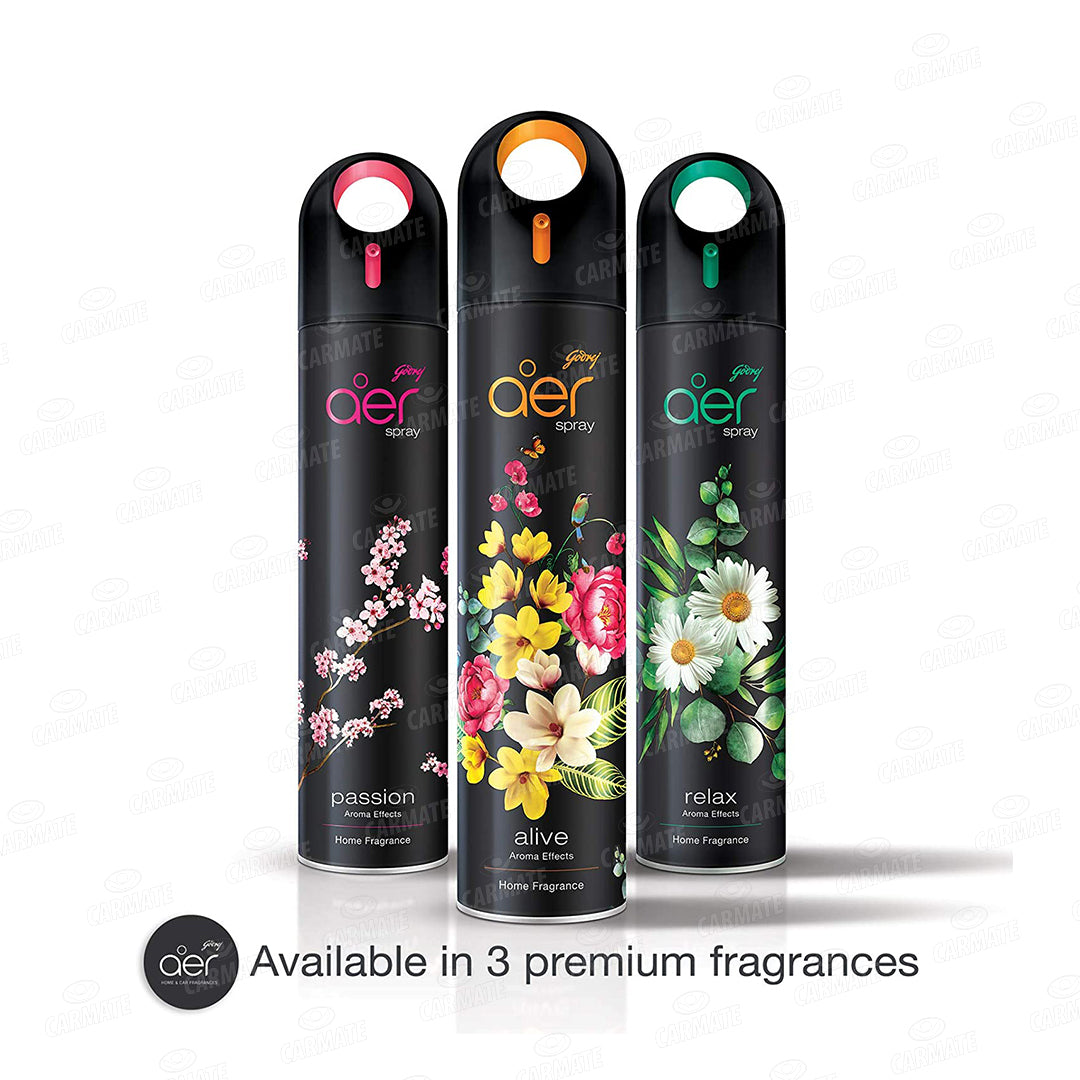 Godrej aer spray, Premium Air Freshener - Passion & Alive (Pack of 2, 240 ml each)