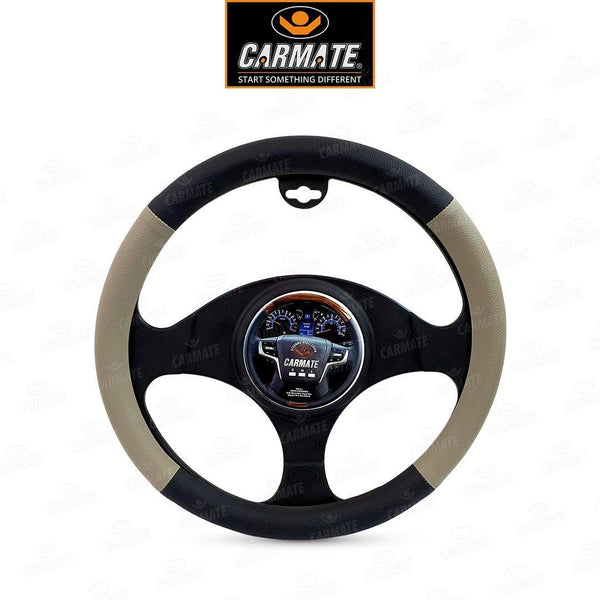 Carmate Car Steering Cover Ring Type Sporty Grip (Black and Camel) For Ford - Ecosport (Medium) - CARMATE®