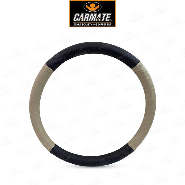Carmate Car Steering Cover Ring Type Sporty Grip (Black and Camel) For Hyundai - Getz (Medium) - CARMATE®