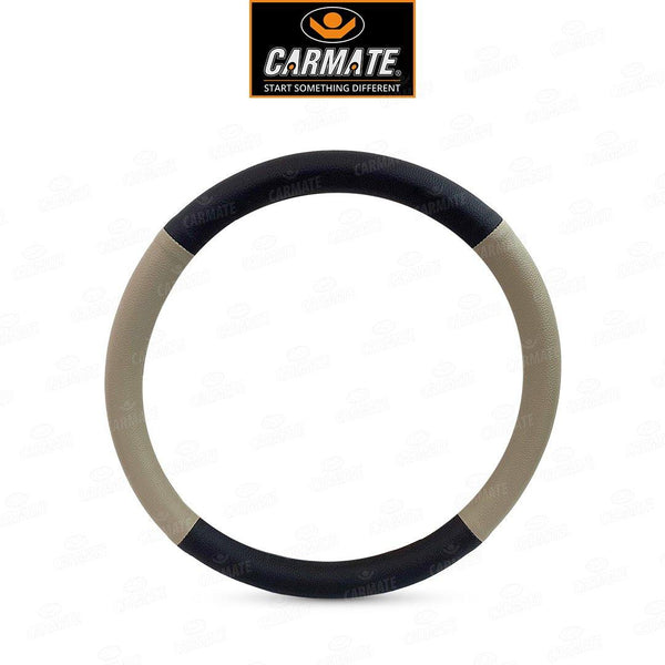 Carmate Car Steering Cover Ring Type Sporty Grip (Black and Camel) For Toyota - Urban Cruiser (Medium) - CARMATE®